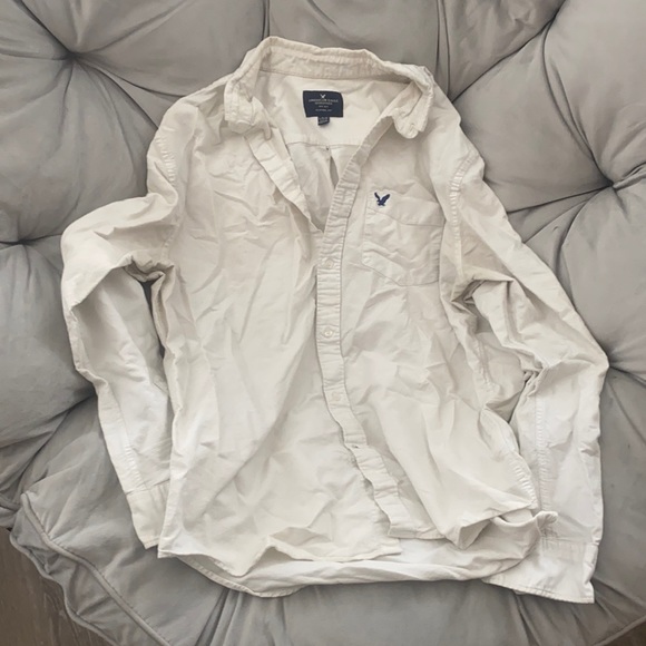 White American eagle button down